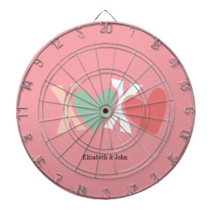 Colourful "XOXO" Valentine's Day Dartboard