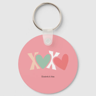 Colourful "XOXO" Valentine's Day  Key Ring
