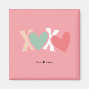 Colourful "XOXO" Valentine's Day Magnet