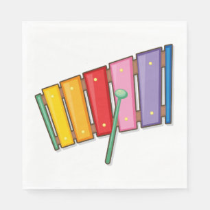 Colourful Xylophone Instrument Napkins