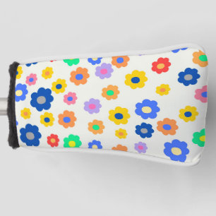 Colourful Y2K Small Flower Indie Pattern Golf Head Cover