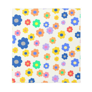Colourful Y2K Small Flower Indie Pattern Notepad