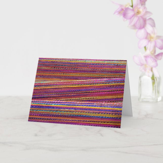 Colourful Yarn Card (Orchid)