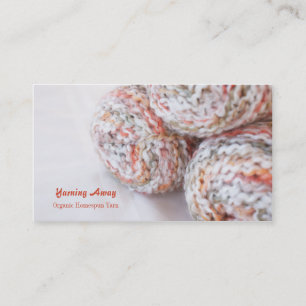Colourful yarn photo customisable business cards