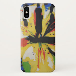 Colourful yellow black and red abstract  iPhone x case