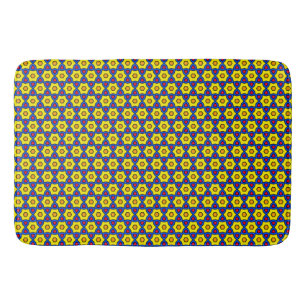 Colourful Yellow Flowers Bath Mat