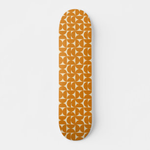 Colourful Yellow Geometric Patterned Skateboard