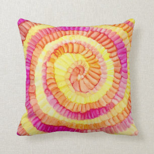 Colourful Yellow, Orange, Pink Pinwheel Cushion