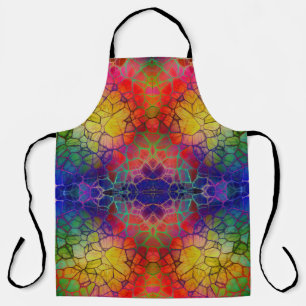 Colourful Yellow Orange Purple Mosaic Abstract Apron