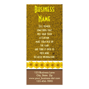 Colourful Yellow Wildflowers Business Promotional Rack Card