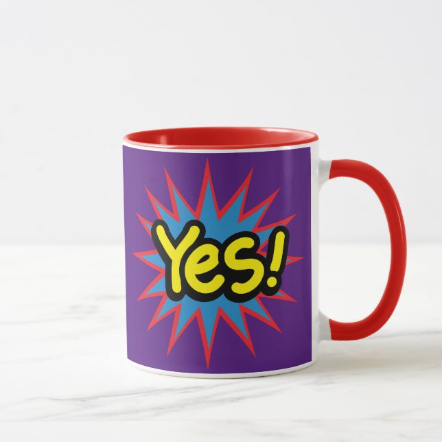 Colourful Yes Mug (Right)