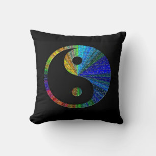 Colourful Yin And Yang Puzzle Cushion
