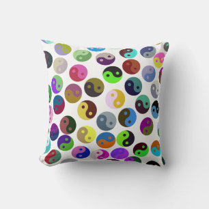 Colourful Ying Yang Pattern Cushion