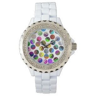 Colourful Ying Yang Pattern Watch