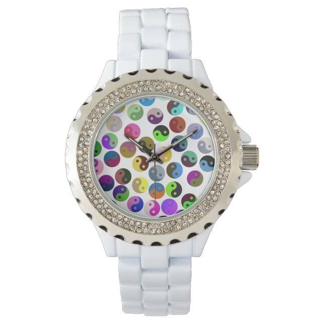 Colourful Ying Yang Pattern Watch (Front)