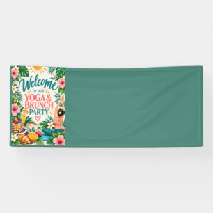 Colourful Yoga and Brunch Party Banner