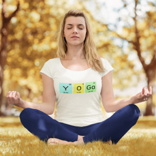Colourful Yoga Chemical Element Symbol T-Shirt