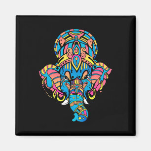 Colourful Yoga Hinduism Hindu Figurine Ganesha Magnet