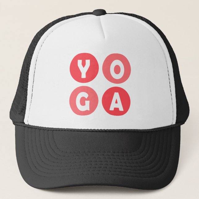Colourful Yoga Lettering Trucker Hat (Front)
