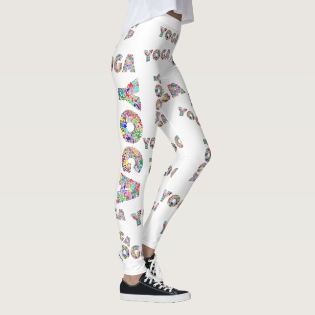 Colourful Yoga Women's Workout Walking Leggings (Right)