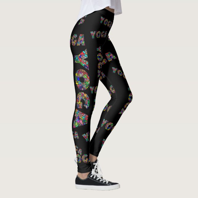 Colourful Yoga Women's Workout Walking Leggings (Right)