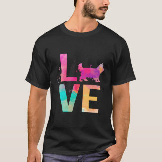 Colourful Yorkshire Terrier Dog Mum Gifts Yorkshir T-Shirt