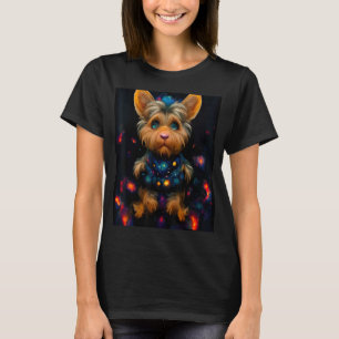 Colourful Yorkshire Terrier in space Yorkie T-Shirt