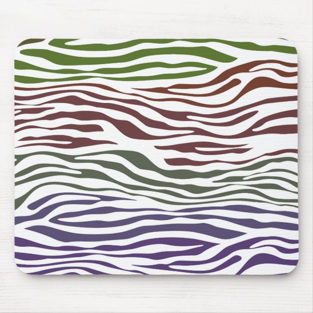Colourful Zebra Abstract Mouse Pad (Front)