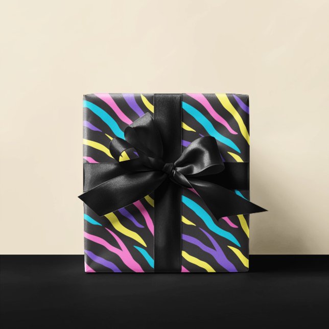 Colourful Zebra Pattern  Wrapping Paper (Creator Uploaded)