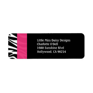 Colourful Zebra Print Return Address Label