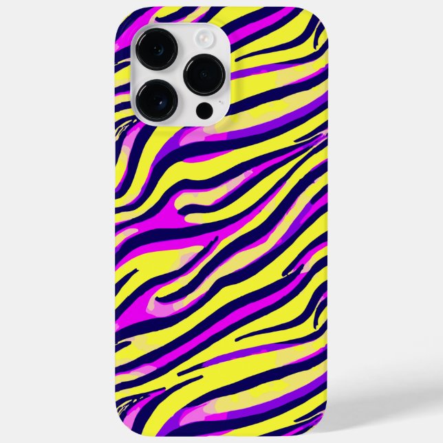 Colourful Zebra Print Stripe Abstract Pattern Case-Mate iPhone Case (Back)