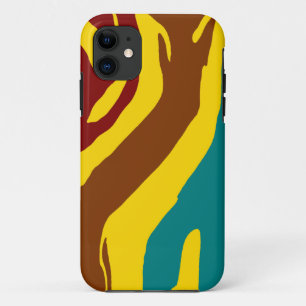 Colourful zebra stripes iPhone 11 case