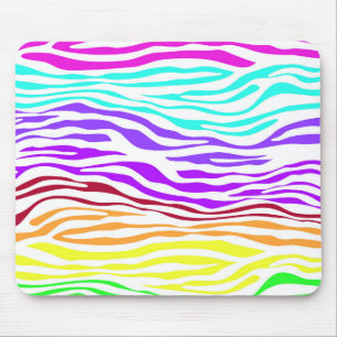 Colourful Zebra Stripes Mouse Pad
