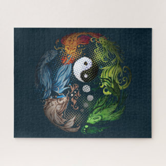 Colourful Zen Koi Fishes Jigsaw Puzzle