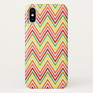 Colourful Zigzag Chevron Pattern iPhone X Case