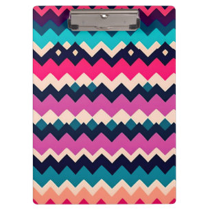 Colourful Zigzag Chevron Pattern Clipboard
