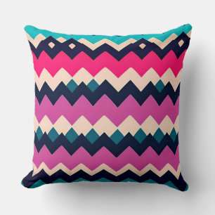 Colourful Zigzag Chevron Pattern Cushion