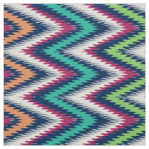Colourful Zigzag Chevron Pattern Fabric