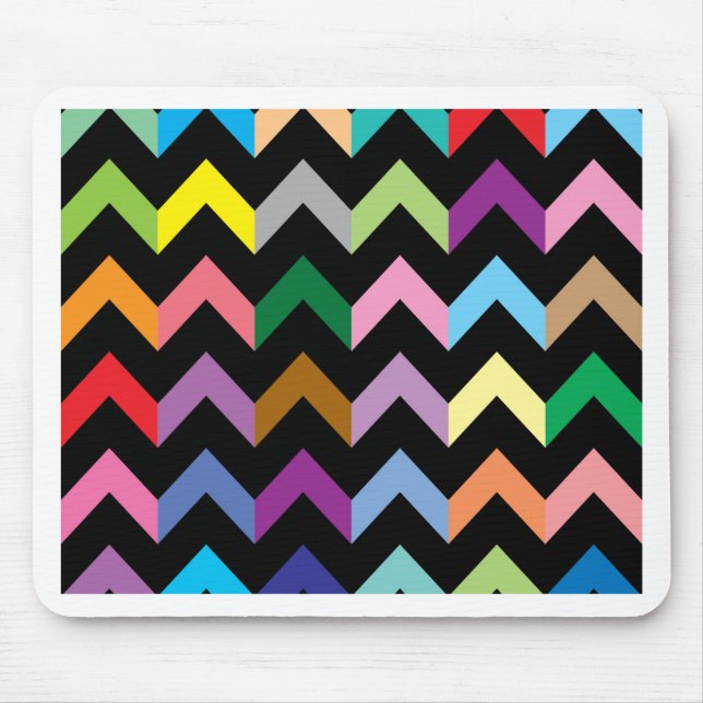 Colourful zigzag pattern mouse pad (Front)