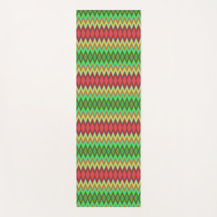 Colourful zigzag pattern with red, green, and yell yoga mat