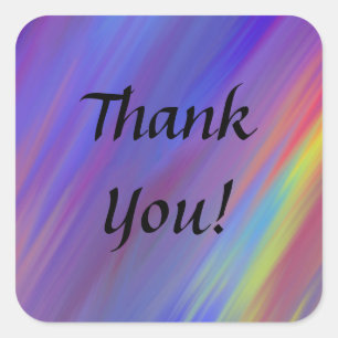 Colourful Zigzag Personalised Thank You Stickers