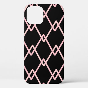 Colourful zigzag striped pattern background. Illus iPhone 12 Case