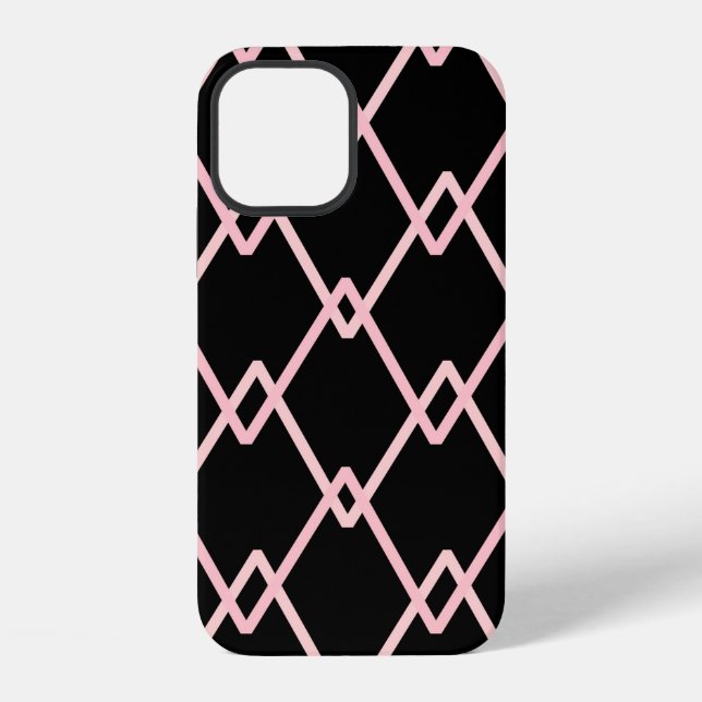 Colourful zigzag striped pattern background. Illus iPhone Case (Back)