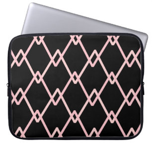 Colourful zigzag striped pattern background. Illus Laptop Sleeve