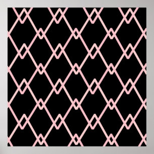 Colourful zigzag striped pattern background. Illus Poster