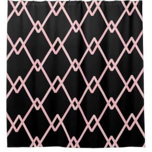 Colourful zigzag striped pattern background. Illus Shower Curtain