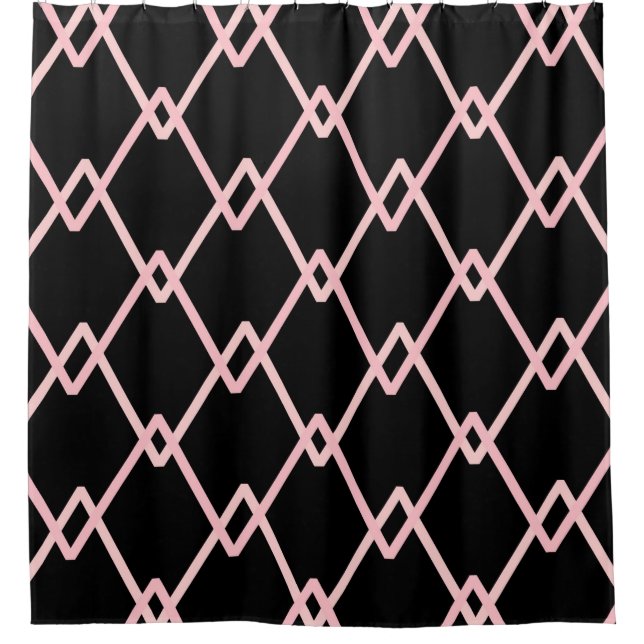 Colourful zigzag striped pattern background. Illus Shower Curtain (Front)