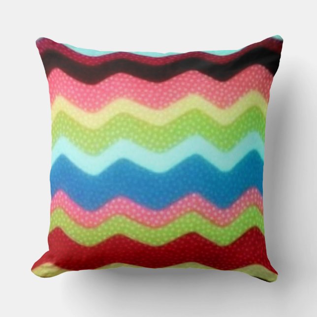 Colourful Zigzags Cushion (Front)