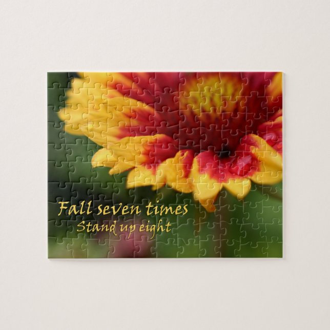 Colourful zinnia flower puzzle unique gift ideas (Horizontal)