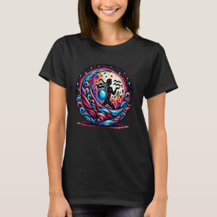 Colourful Zodiac Aquarius Symbol For Astrology Ent T-Shirt